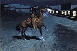 Frederic Remington An Arguement with the Town Marshall painting